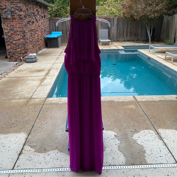 Cremieux Liam Lace Up Front Maxi Dress in Bright Mauve Women’s size small - Picture 6 of 8